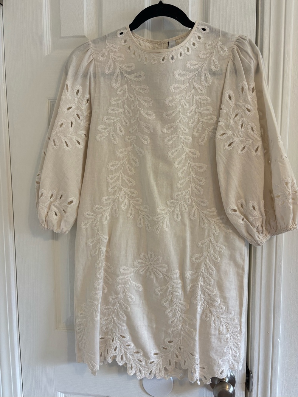 Mango White Eyelet Embroidered Mini Dress - Picture 4 of 6
